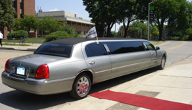 Silver Lincoln Towncar Strecth Limo